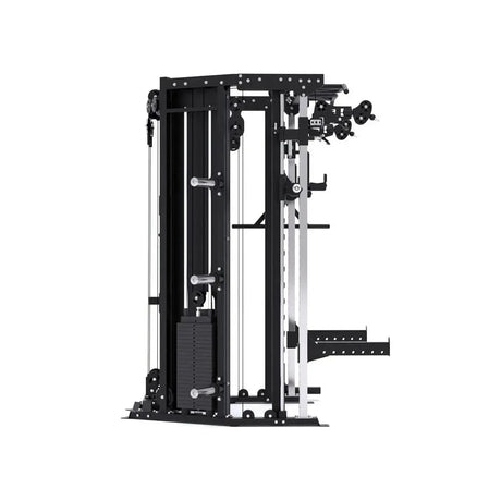Force USA C10 All-In-One Trainer featuring Power Rack, Smith Machine, and Cable Pulley System.​

