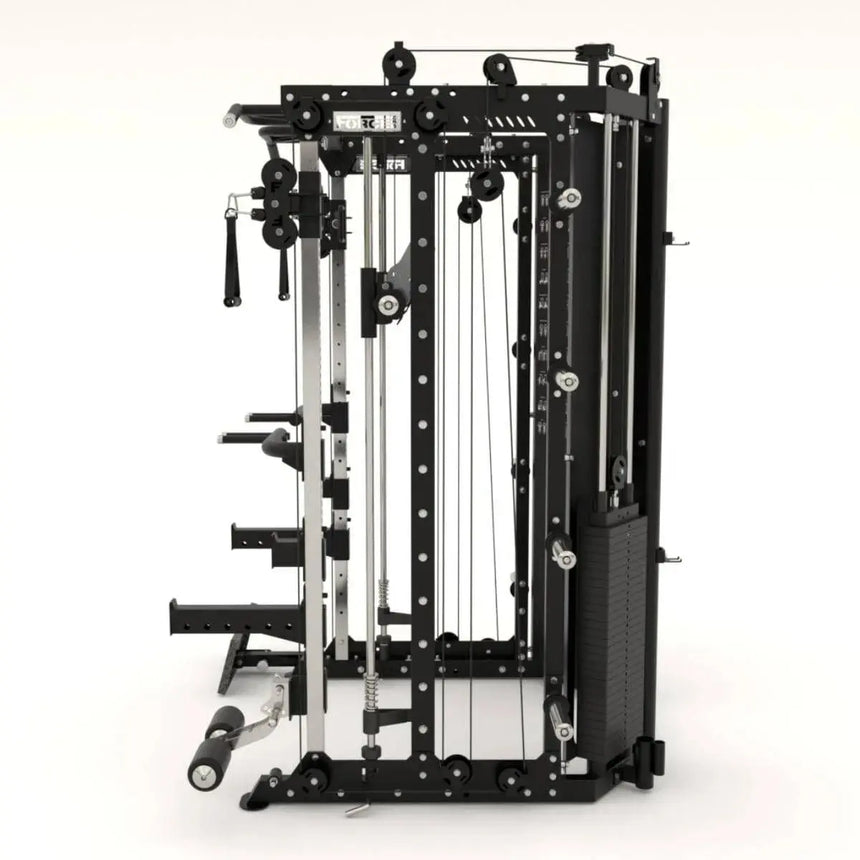 Force USA G15® All-In-One Trainer featuring Smith Machine, power rack, and dual adjustable pulleys.

