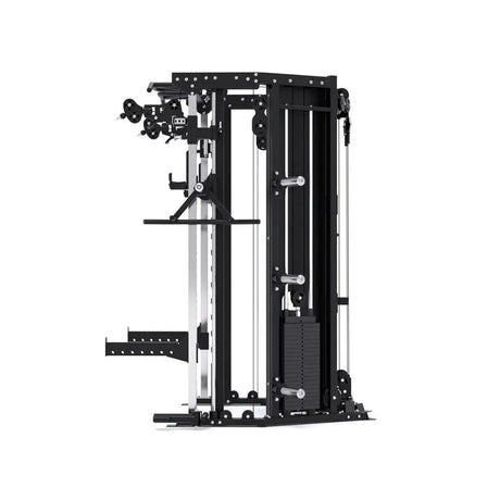 Force USA C10 All-In-One Trainer featuring Power Rack, Smith Machine, and Cable Pulley System.​

