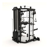 Force USA G12™ All-In-One Trainer showcasing power rack, Smith machine, and dual weight stacks.