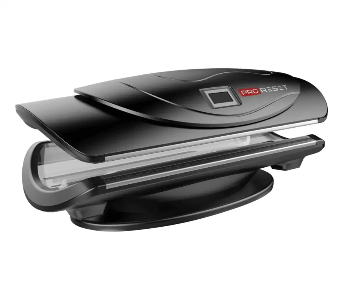 "ProReset AuraLight full body red light therapy bed with LCD touch controls and high-performance LEDs."​
