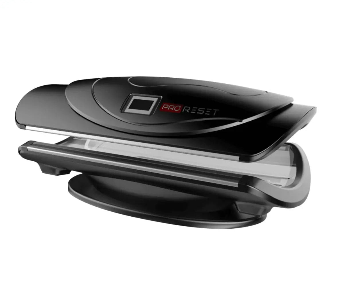 "ProReset AuraLight full body red light therapy bed with LCD touch controls and high-performance LEDs."​
