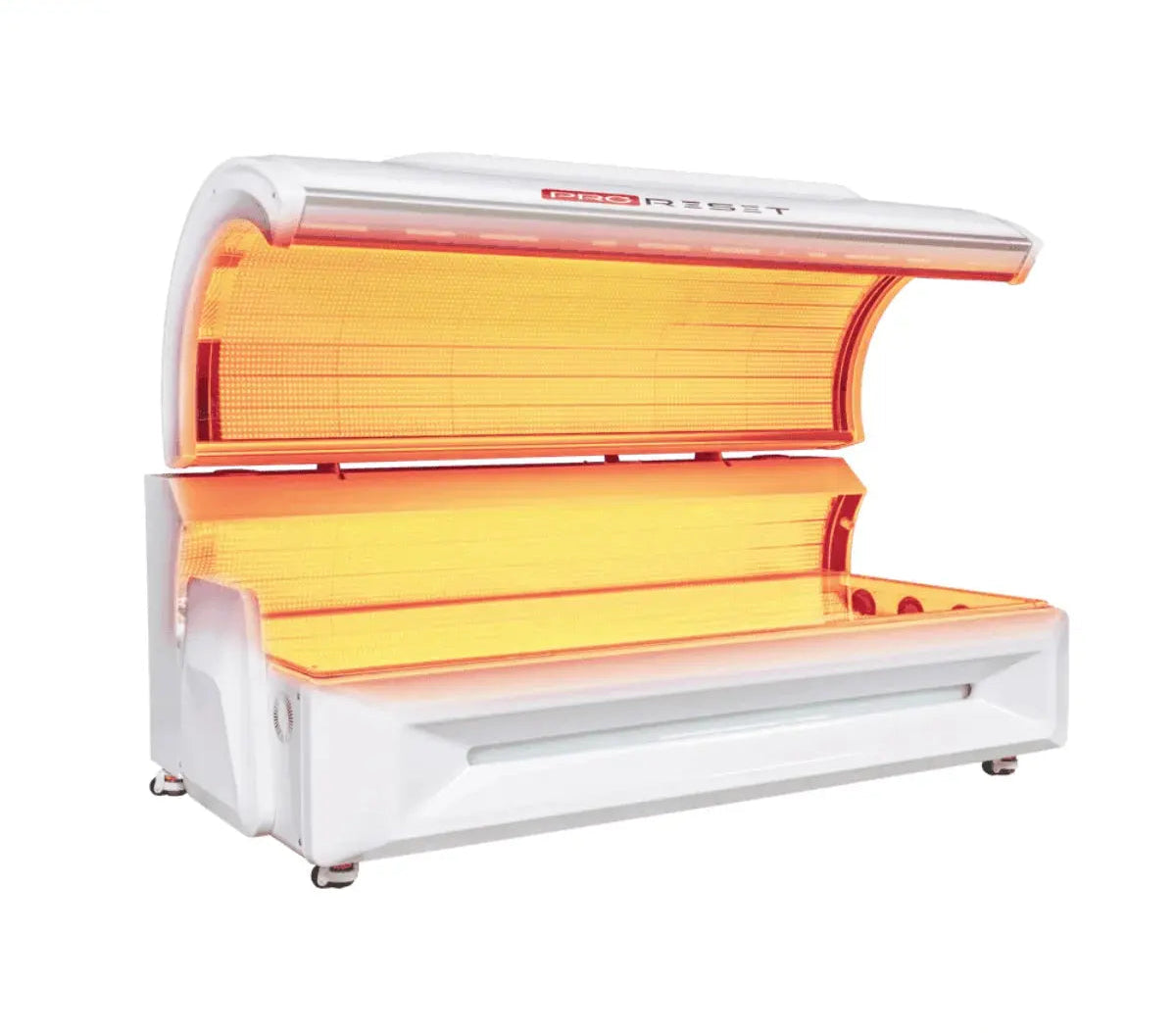 "ProReset NovaLight full body red light therapy bed with LCD touch controls and high-performance LEDs."​

