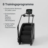 ProClimber – 8 Trainingsprogramme mit Echtzeitdaten: Zeit, Distanz, Kalorien, Herzfrequenz