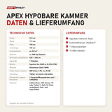 Technische Daten und Lieferumfang von ProReset Apex Hypobare Kammer als Tabelle