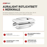 ProReset AuraLight Rotlichtbett mit 4 Merkmalen: 26.040 LEDs, Wellenlängen einzeln steuerbar, Sitzungsdauer 1–15 min einstellbar, Abdeckung aus UK-Lucite-Acryl