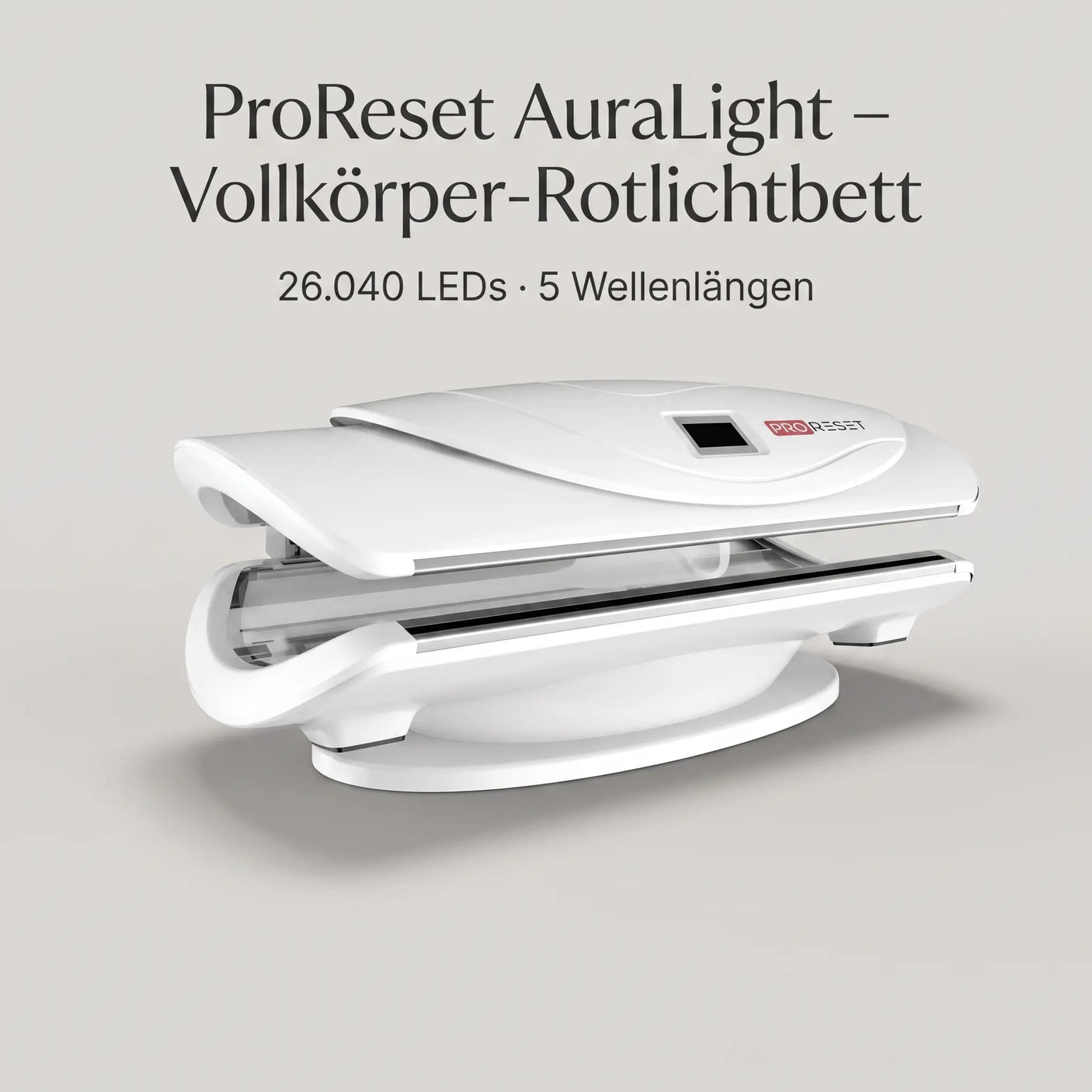 ProReset AuraLight Vollkörper-Rotlichtbett mit 26.040 LEDs und 5 Wellenlängen