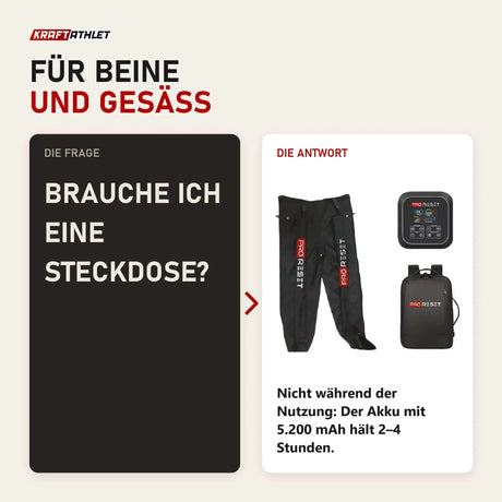 Frage und Antwort zu ProReset Boots Full Kompressionssystem: Brauche ich eine Steckdose?