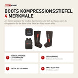 ProReset Boots Kompressionsstiefel mit 4 Merkmalen: 8 überlappende Luftkammern, 6 Programme, Druck bis 260 mmHg, Akku 5.200 mAh