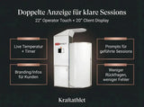 ProReset CryoPro Sauna Kryosauna – Grafik zum Operator-Touchscreen und Client-Display