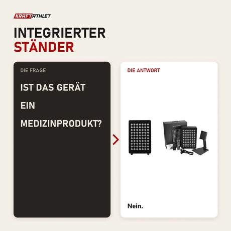 Frage und Antwort zu ProReset Desktop Rotlichtpaneel: Ist das Gerät ein Medizinprodukt?