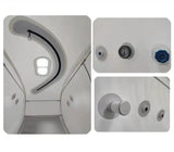 ProReset Flow 80 Softshell-Hyperbarkammer, Detailaufnahmen von Fenster, Anzeige und Ventil innen