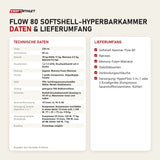 Technische Daten und Lieferumfang von ProReset Flow 80 Softshell-Hyperbarkammer als Tabelle