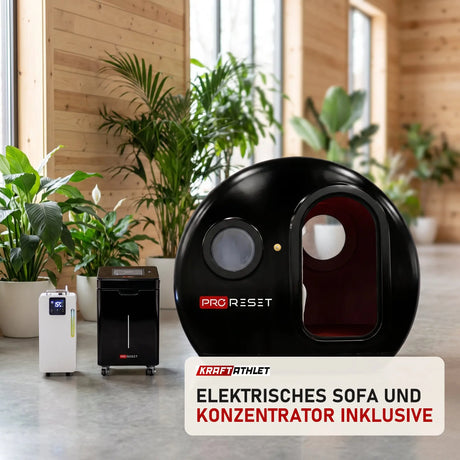 ProReset Helios Hyperbare Lounge in einer hellen Recovery-Lounge