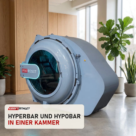 ProReset HPOD UNO Multibare Kammer in einer hellen Recovery-Lounge