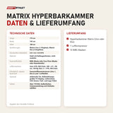 Technische Daten und Lieferumfang von ProReset Matrix Hyperbarkammer als Tabelle
