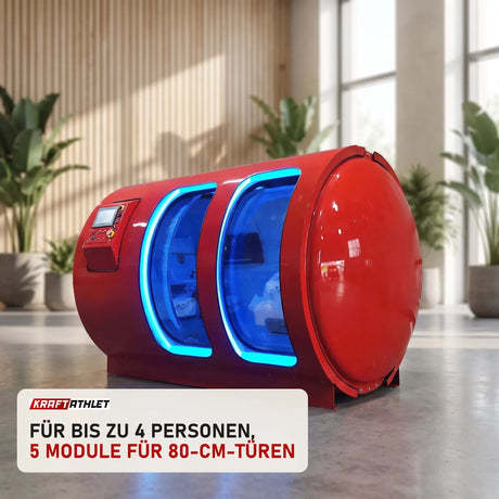 ProReset Mediterranean Hyperbarkammer in einer hellen Recovery-Lounge
