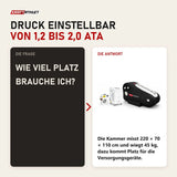 Frage und Antwort zu ProReset Oasis Pro Softshell-Hyperbarkammer: Wie viel Platz brauche ich?