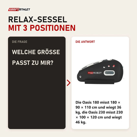 Frage und Antwort zu ProReset Oasis Softshell-Hyperbarkammer: Welche Größe passt zu mir?