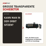 Frage und Antwort zu ProReset Orbit 1.5 ATA Hartschalen-Hyperbarkammer: Kann man in der Orbit sitzen?