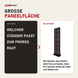 Frage und Antwort zu ProReset ProRed Max Rotlicht-Infrarotpaneel: Welcher Ständer passt zum ProRed Max?
