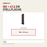 Maßbild ProReset ProRed Max Rotlicht-Infrarotpaneel: Stellfläche 180 × 47,3 cm