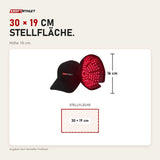 Maßbild ProReset Rotlicht-Cap: Stellfläche 30 × 19 cm, Höhe 16 cm