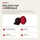ProReset Rotlicht-Cap mit 4 Merkmalen: Rot und Nahinfrarot, 150 LEDs, Hände frei, Kompakt