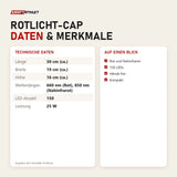 Technische Daten und Merkmale von ProReset Rotlicht-Cap als Tabelle