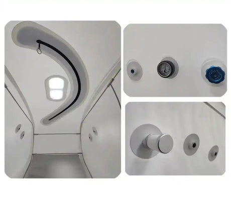 ProReset Space Softshell-Hyperbarkammer, Detail der Fenster und Anschlüsse