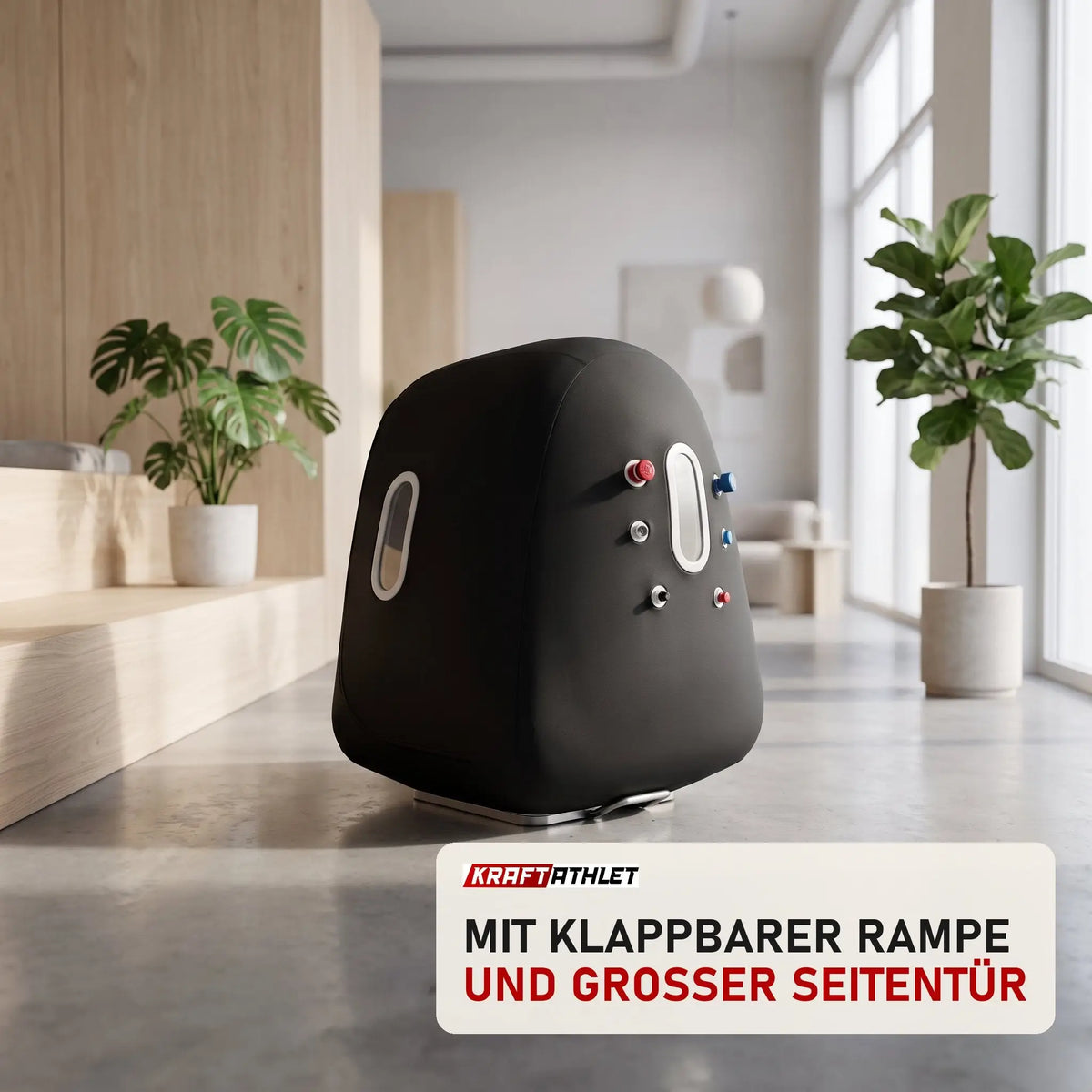 ProReset Space Softshell-Hyperbarkammer in einer hellen Recovery-Lounge
