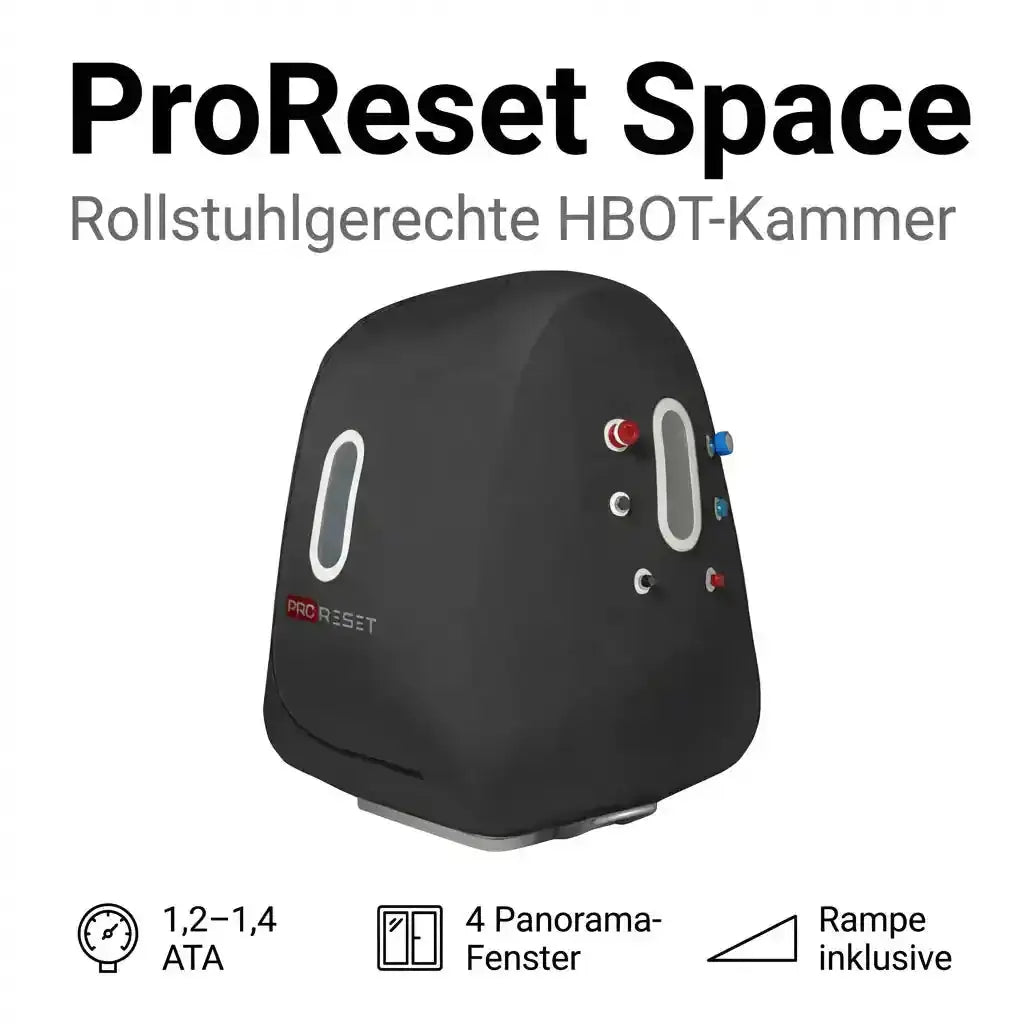ProReset Space Softshell-Hyperbarkammer, Titelgrafik mit Druckbereich und Rampe