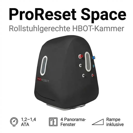 ProReset Space Softshell-Hyperbarkammer, Titelgrafik mit Druckbereich und Rampe