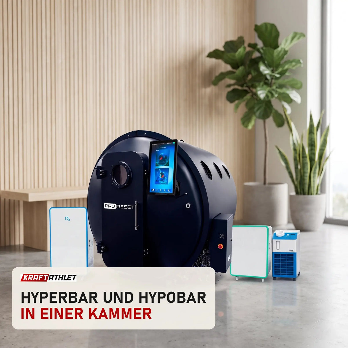 ProReset TAMPA Multibare Faltkammer in einer hellen Recovery-Lounge