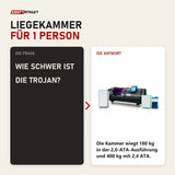 Frage und Antwort zu ProReset Trojan Hyperbarkammer: Wie schwer ist die Trojan?