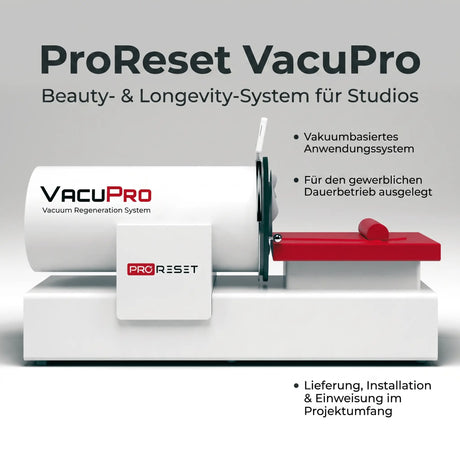 ProReset VacuPro Beauty- und Longevity-System für Studios – vakuumbasiert