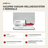 ProReset VacuPro Vakuum-Wellnesssystem mit 4 Merkmalen: 3-in-1, 8 Standardprogramme, Touchscreen am Geländer, Elektrisch verstellbare Rückenlehne