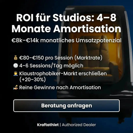 ProReset Vista Sitz-Hyperbarkammer – Grafik zum Einsatz im Studio mit Beratungs-Button