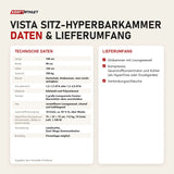 Technische Daten und Lieferumfang von ProReset Vista Sitz-Hyperbarkammer als Tabelle