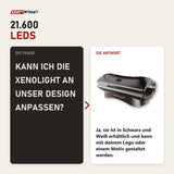 Frage und Antwort zu ProReset XenoLight Rotlicht-Bett: Kann ich die XenoLight an unser Design anpassen?