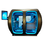 ProReset Zeugma Panorama Hyperbarkammer in Bronze, Frontansicht mit zwei Panoramafenstern und Display