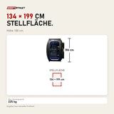 Maßbild ProReset Zeugma Sitz-Hyperbarkammer: Stellfläche 134 × 199 cm, Höhe 186 cm