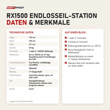 Technische Daten und Merkmale von Ropeflex RX1500 Endlosseil-Station als Tabelle