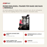 Ropeflex RX2100 Endlosseil-Trainer für Wand und Rack mit 4 Merkmalen: Montage an Wand oder Rack, Widerstand bis ca. 200 lb (ca. 91 kg), Quick-Connect für Umlenkrolle und Landmine, Kompakt