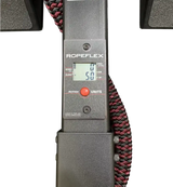 Ropeflex RX2200 Horizontal-Seiltrainer: Detail der Konsole mit Anzeige und Seil
