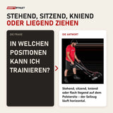 Frage und Antwort zu Ropeflex RX2200 Horizontal-Seiltrainer: In welchen Positionen kann ich trainieren?