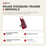 Ropeflex RX4405 Steigband-Trainer mit 4 Merkmalen: Selbstangetriebenes Steigband, Neigung 50° oder 60°, Progressiver Widerstand bis 300 lb, 152 cm hoch