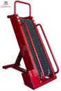 Ropeflex RX4405 Steigband-Trainer in Rot, Seitenansicht mit geneigtem Steigband und Haltegriffen