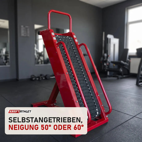 Ropeflex RX4405 Steigband-Trainer in einem fertig eingerichteten Studio mit dunklen Wänden und Gummiboden