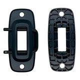 Ropeflex RX505 Endlosseil-Trommel, Montageplatten von vorne und hinten vor weißem Hintergrund
